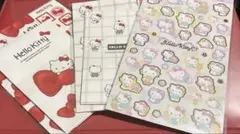 Hello Kitty レターセット、シール　3点セット