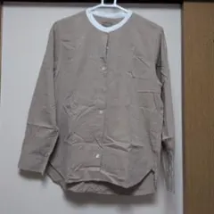 ベージュの長袖シャツ Lサイズ 100%コットン
