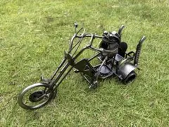 金属工芸 オートバイ 置物 ハンドメイド - メルカリ