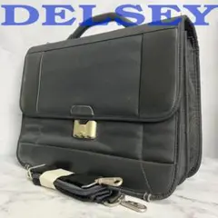 B516【2way】Delsey★ビジネスバッグ ダイヤルロック式　ブラック