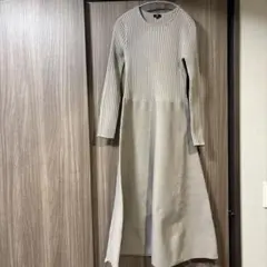 PLSTリブ編みワンピース