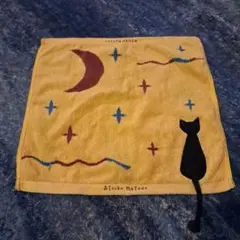 新品　黒猫　Atsuko Matano タオルハンカチ 32×33cm