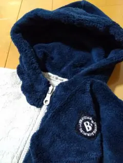 BEAMS 120cmボアブルゾン パーカー ネイビー/ホワイト