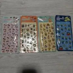 正規品　ディズニー　PUKUPUKUSEAL ぷくぷくシール　4枚セット