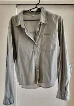 グレーシャツと、赤チェックのシャツ　２点セット