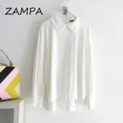 ZAMPA ザンパ　襟　シャツ　カットソー　長袖　Mのサムネイル