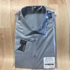 [HISDERN] ワイシャツ 半袖 接触冷感 高通気 形態安定 グレー