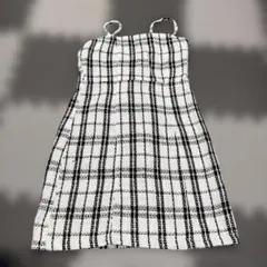GRL ツイードチェック柄ミニワンピース