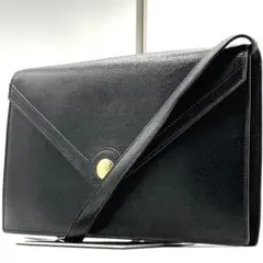 【希少】FENDI リザード レザー ショルダーバッグ レター ロゴ FF 黒