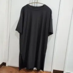 ティゴラ黒 ワンピース 半袖ゆったり大きめサイズ