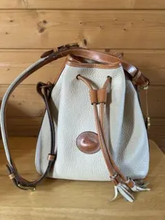 良品 USA製 DOONEY&BOURKE 巾着型 レザー ショルダーバッグ