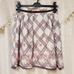 LODISPOTTO ローズチェックスカート S