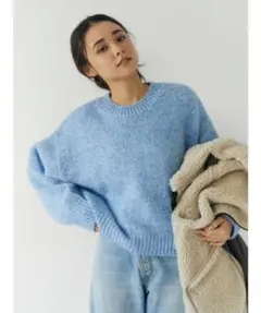 Ungrid カラーモヘヤ混ルーズニット