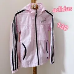 adidas ピンク ウィンドブレーカー