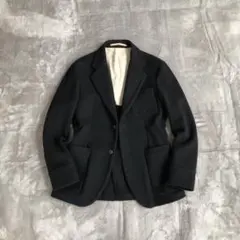 イタリア製ウールテーラードジャケット　ブラック黒