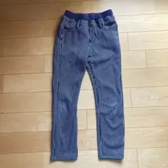 子ども用　ストライプ ウエストゴム パンツ　140cm ジーンズ　ジーパン