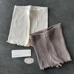 【新品未使用】peekaboo ベビースパッツ 2点セット　　バイカーパンツXS