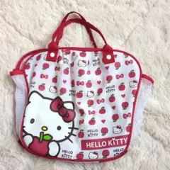 Hello Kitty りんご柄 メッシュバッグ　温泉バック　スパバッグのサムネイル