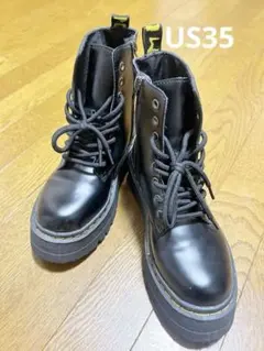 厚底 8ホール ブーツ ブラック