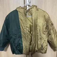 BRANSHESフード付きオリーブグリーンカーキアウター