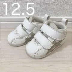 ベビー シューズ スニーカー アシックス すくすく　ゴールド 12.5cm