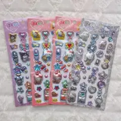 サンリオ ぷくキラ チャームステッカー 4セットのサムネイル