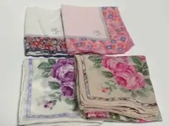 ハンカチ　4枚組　花柄