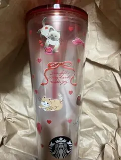スターバックス バレンタイン2026コールドカップタンブラーキャット710ml