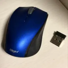 Digio2 ワイヤレスマウス レシーバー セット MUS-RKT160BL