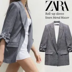 【希少】ZARA ロールアップスリーブブレザー　XSサイズ