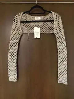 〈匿名配送〉【未使用タグ付】ザラZARAメッシュショートニットトップス152cm