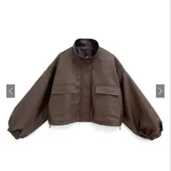 GRL スタンドカラーレザーブルゾン