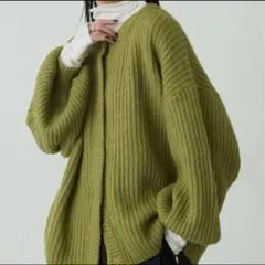 Aunt Maries ミックスボリュームニットカーディガン