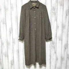 アンゴラ混 長袖ワンピース プルオーバー　サイズ11-2　ベルトなし