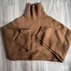ZARA ハイネックニット ブラウン