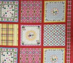 廃盤　PiticPitica ルシアン パネル生地　はぎれ　レトロアニマル柄