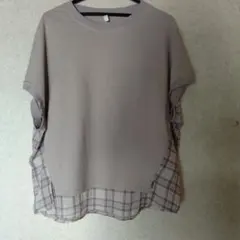 LUPILIEN バックチェック切り替え 半袖カットソー Fのサムネイル
