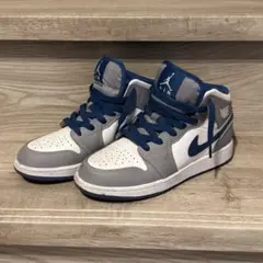 Nike GS Air Jordan1 Mid True Blue 22.5cm