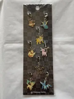 【ポケモンセンター限定品】全国ずかんメタルチャームイーブイ進化系8個セット新品