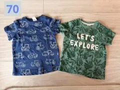 H&M ベビー Tシャツ 2枚セット エイチアンドエム　70