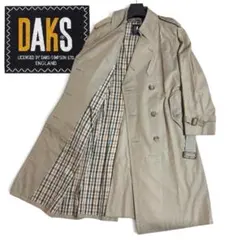 【極美品】DAKS 80s 玉虫色 コットンギャバジン トレンチコート　Lサイズのサムネイル