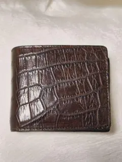 SALE☆ゴダン カイマンクロコワニ革 二つ折財布 ビルフォード 8007BK