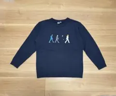 THE BEATLES ビートルズ ニット セーター ネイビー　Lサイズ UR