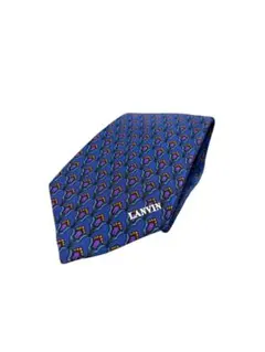 LANVIN ネクタイ 花柄 パープル 美品 ビジネスのサムネイル