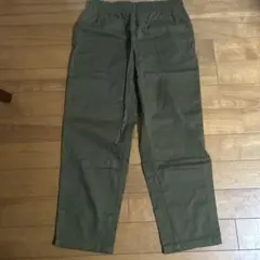 【GU】　オリーブグリーン コットン ストレートパンツ