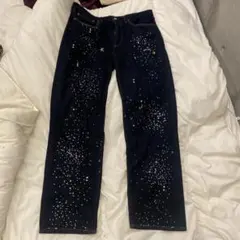 ラインストーン デニム