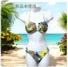 新品未使用✴︎レディース水着／２点セット／ボタニカル柄 ビキニ