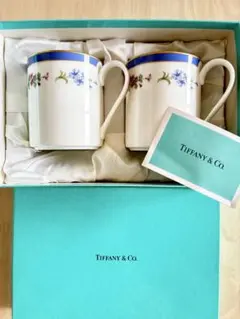 未使用Tiffany & Co. フローラルマグカップ 2個ティファニー