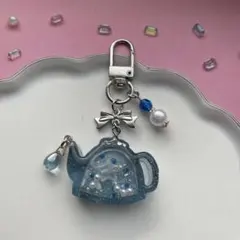 98レジン　シャカシャカキーホルダー　シェイカー ティーポット　星