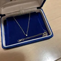 シルバーチェーンネックレス 小石付き